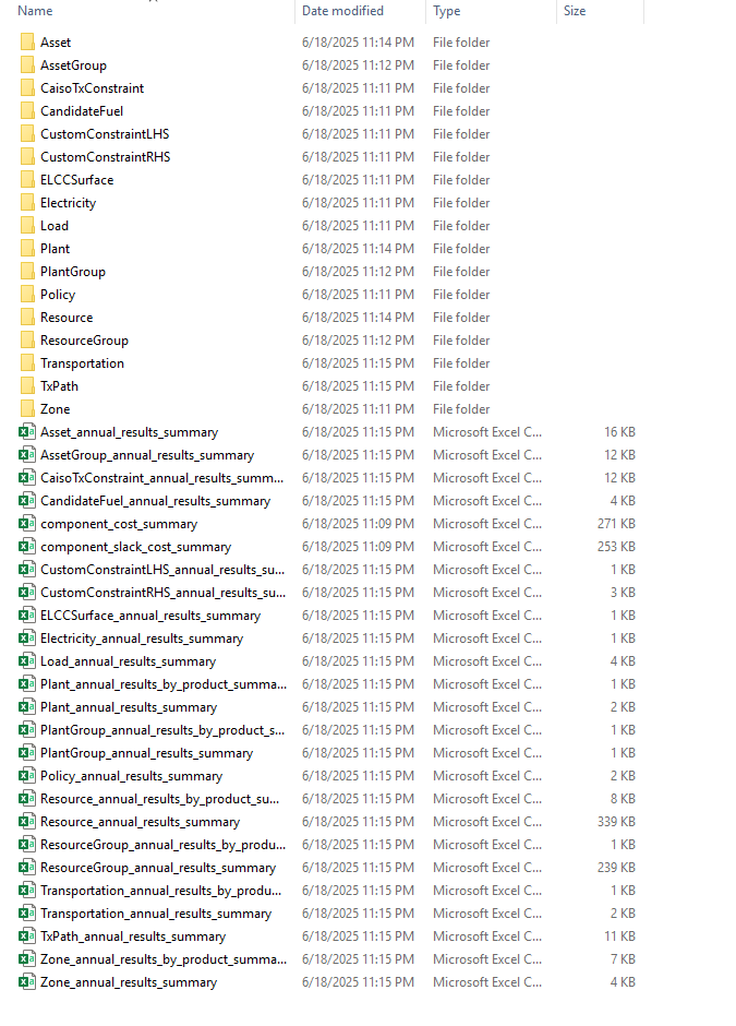 Example of a RESOLVE case results